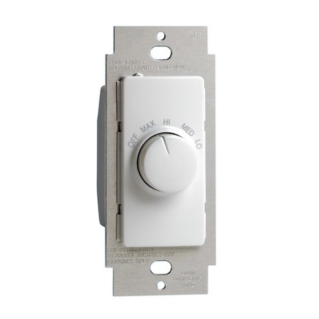Leviton Leviton Decora 1.5 amps Single Pole Rotary Fan Control White 1 pk R24-RTF01-10W